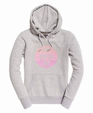 Superdry 90's Embossed Női Kapucnis Pulóver Szürke | USPER5427